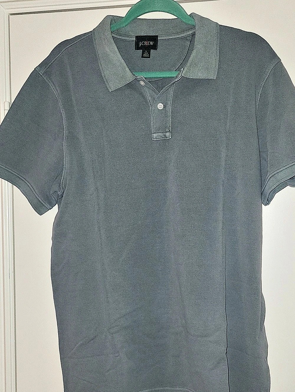 J.Crew Men's Cotton Polo Gray Size Large Like New